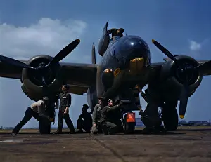 Viginia: World War II, servicing an A-20 bomber, ?