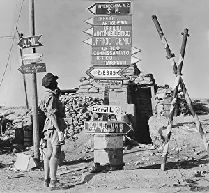 Signposts: World War II, signposts printed in German ?