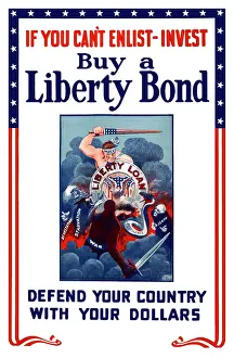 Loan: World War Two poster of a swordsman representing