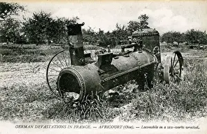 Traction: World War One Ruined Traction Engine, Avricourt, Oise