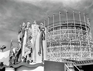 Gotham: World's Fair Clown Mural and Roller Coaster in Amusement