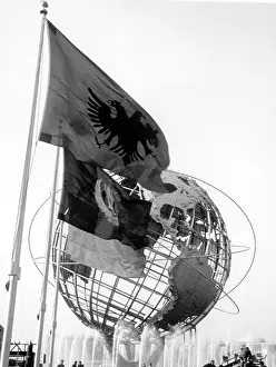 Unisphere: WORLD'S FAIR, Unisphere, Flushing, NY, 04/64.. ?