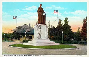 Taft: World's War Memorial Monument, Danville, Illinois, USA