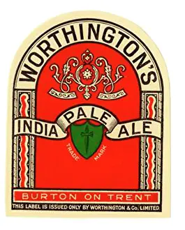 Worthingtons: Worthington's India Pale Ale (Green coloured shield)