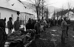 Carpathia: Wounded Austrians in Bucovina, 1915