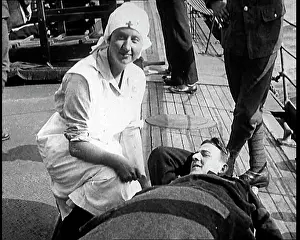 Happily: Wounded British Soldier Lying Happily On A