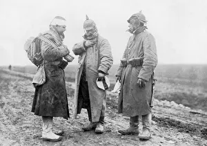 Compare: Wounded German soldiers, 1916