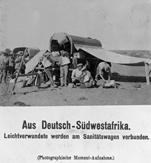 Sanitary: Wounded German soldiers in German Southwest Africa, 1905