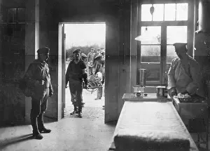 Wounded Germans in a hospital on the Western Front, 1916