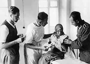 Treated: Wounded girl on the Eastern Front, 1941