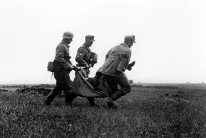 Paramedics: A wounded infantryman, 1942