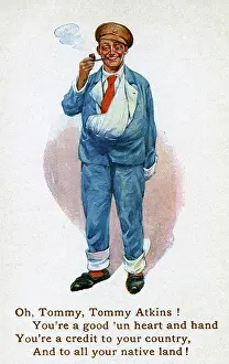 Atkins: Wounded Tommy postcard, c.1916