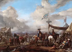 Bugler: Wouwerman - Camp Scene with Bugler and Farrier's Booth