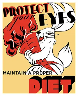 Advice: WPA propaganda poster of a cartoon rabbit