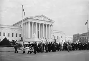 Multiracial: WPA protest march in front of the U.S. Supreme