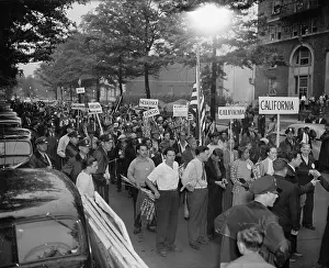 Offs: WPA workers protest lay-offs in Washington, D.C