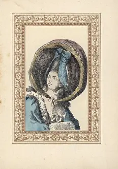 Octave: Wpman in a round bonnet called a turned-up calash