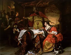 Steen: Wrath of Ahasuerus, by Jan Steen