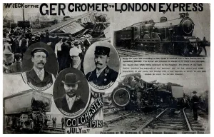 Burdett: Wreck of the Cromer to London Express train, Colchester