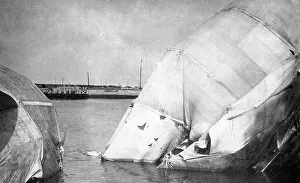 Towed: The wreck of a German zeppelin in Ostend