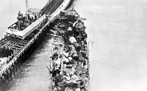 Vindictive: Wreck of HMS Vindictive, Ostend Harbour, Belgium, WW1