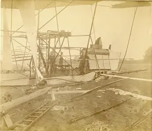 Bent: Wreck of Sir Hiram Maxim's steam-driven aeroplane