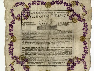 Wigan: Wreck of the Titanic, souvenir napkin