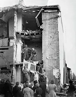 Rely: Wreckage in Birmingham after a war raid during The Blitz