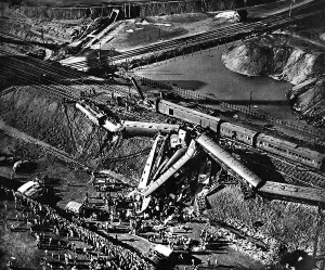 Wath: Wreckage of the London Bradford Express