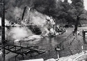 Airstrike: Wreckage of the U.S. Destroyer Shaw