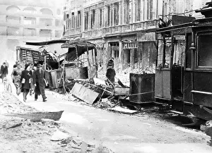 Oranienstrasse: Wrecked Trams in Berlin