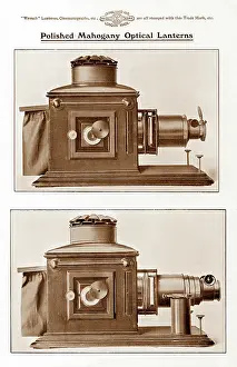 Mahogany: Wrench mahogany magic lantern projector