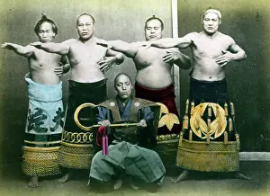 Wrestlers: Wrestlers with referee