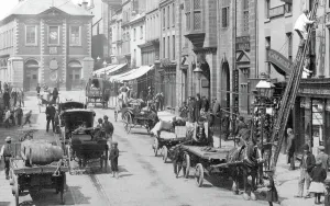 Wrexham: Wrexham, Traffic, High Street 1895