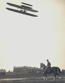 C1909: The Wright aeroplane at Fort Myer, Va