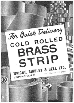 Gell: Wright Bindley & Gell. WBG Cold Rolled Brass Strip
