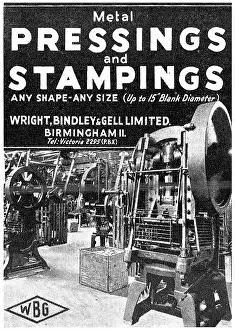 Pressings: Wright Bindley And Gell. WBG Metal Pressings & Stampings