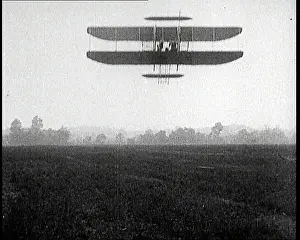 Swooping: Wright Brothers Biplane Giving A Demonstration