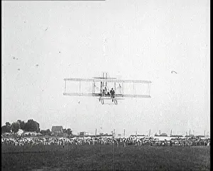 Swooping: Wright Brothers Biplane Giving A Demonstration