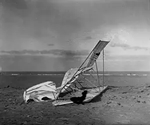 Crumpled: Wright Brothers crumpled glider wreck