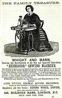 Ipswich: Wright and Mann, Excelsior Sewing Machine, Ipswich