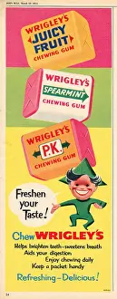 Chewing: Wrigley's chewing gum advertisement