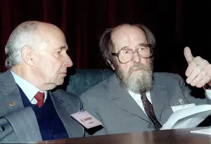 Solzhenitsyn: Writer Aleksandr Solzhenitsyn meets with academician