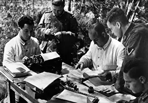 Staging: Writing room of a German unit before attack on Soviet Union