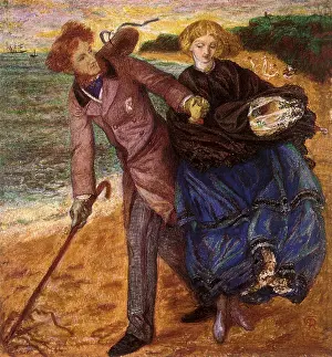 Raphaelite: Writing on the Sand, by D G Rossetti