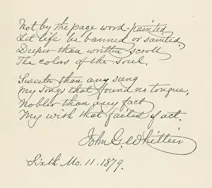 Greenleaf: WRITING/WHITTIER POEM