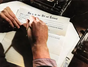 Hurries: WRITING A WILL/C 1950