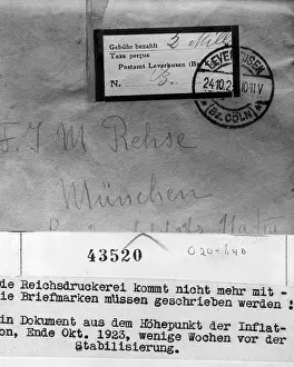 Postage: Written stamp, 1923