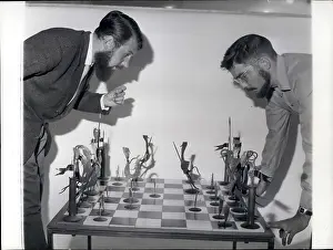 Workmanship: Wrought iron chess pieces on show in Paris