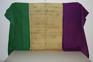 Coombe: W.S.P.U Flag Bristol Arson 1913